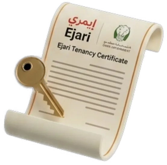 Ejari tenancy certificate and key